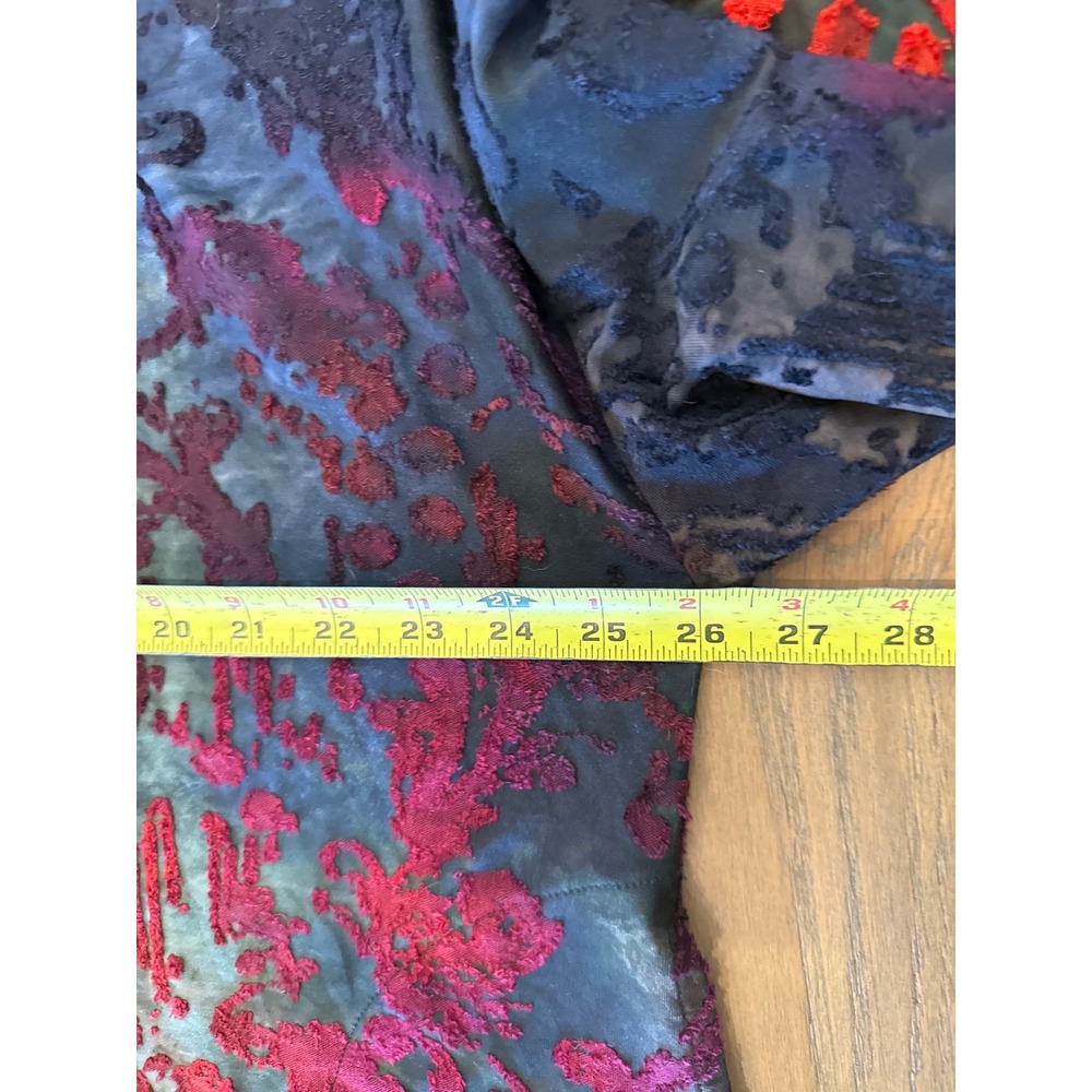 Calessa 1X Multicolor Abstract Print Velvet Burnout Tunic Blouse Top‎ Shirt NWT - Picture 6 of 7